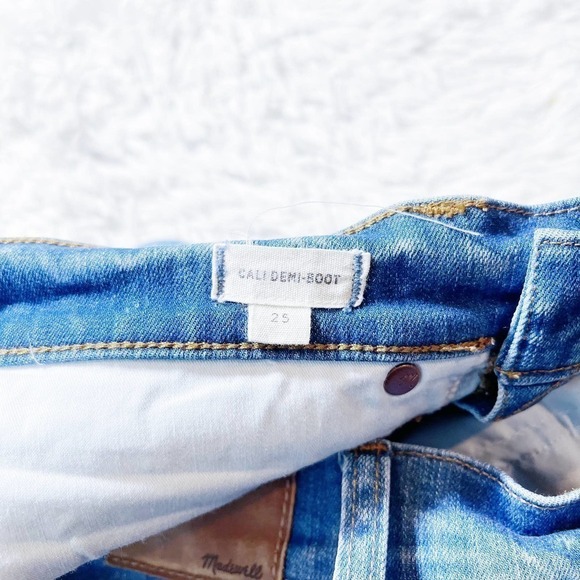 Madewell Cali Demi-Boot Denim Jeans Button Fly SZ25 - Picture 7 of 9